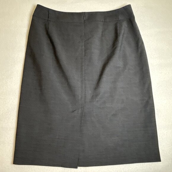 Ann Taylor Women's Wool Blend Grey Size 8 Pencil Skirt - Picture 5 of 7